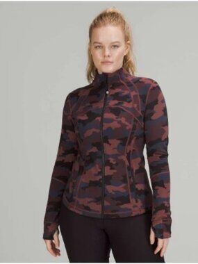 Lululemon Define Jacket Size 8 Heritage 365 Camo Smokey Red Luon Zip Up NWOT